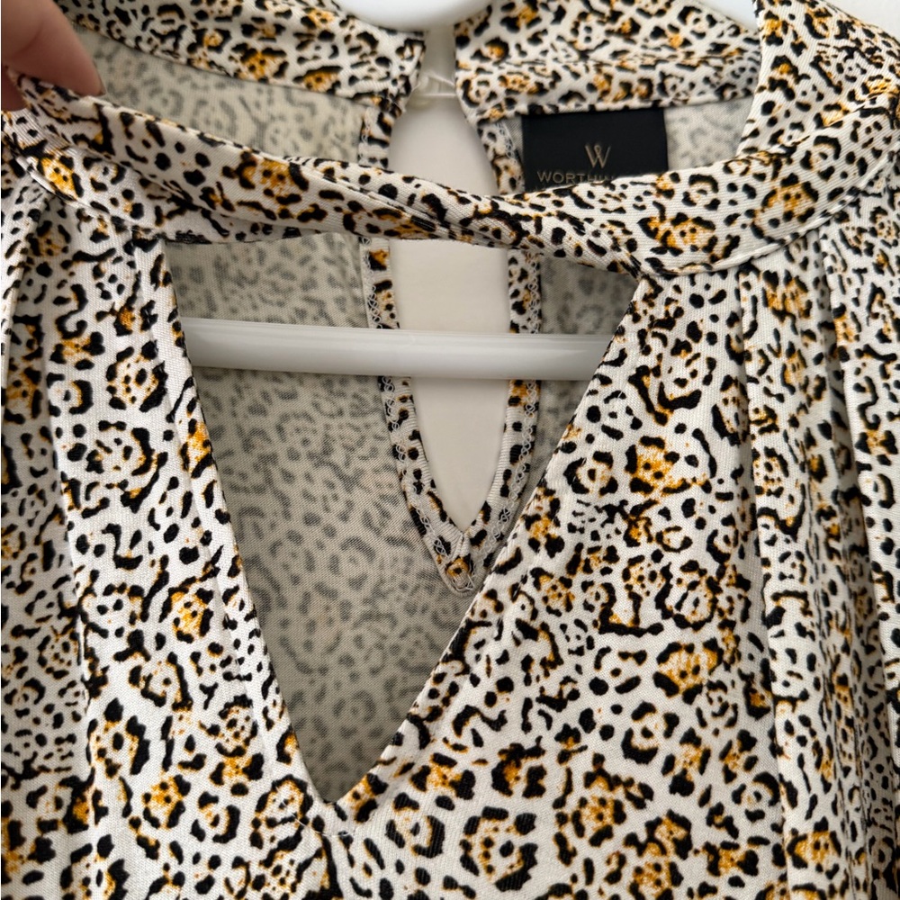 Worthington Leopard Print Blouse - Picture 4 of 6